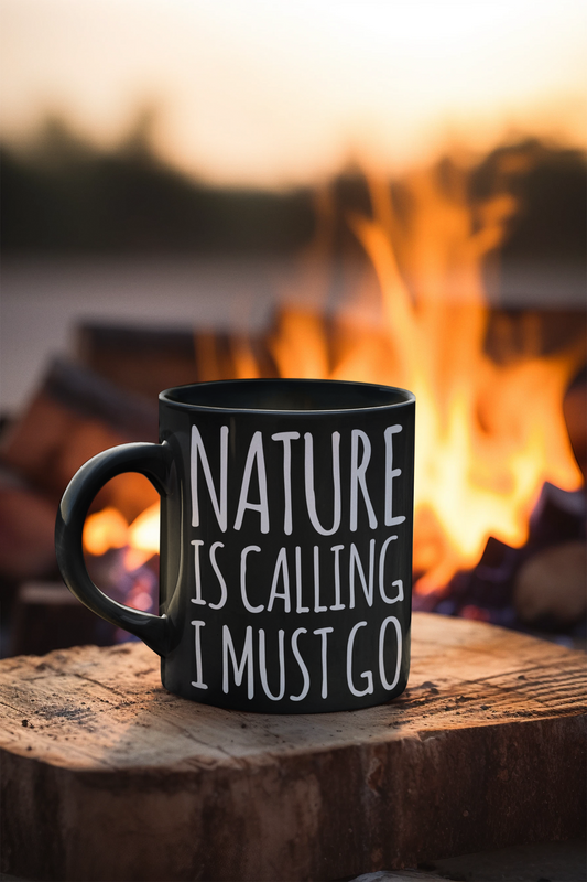 Nature Is Calling I Must Go Mug